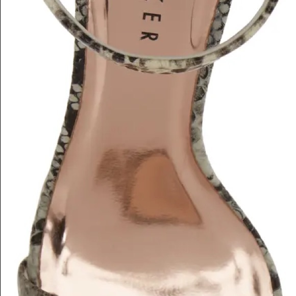 Manyap Leather Embossed Snake Skin Heel Sandal - Picture 4 of 5